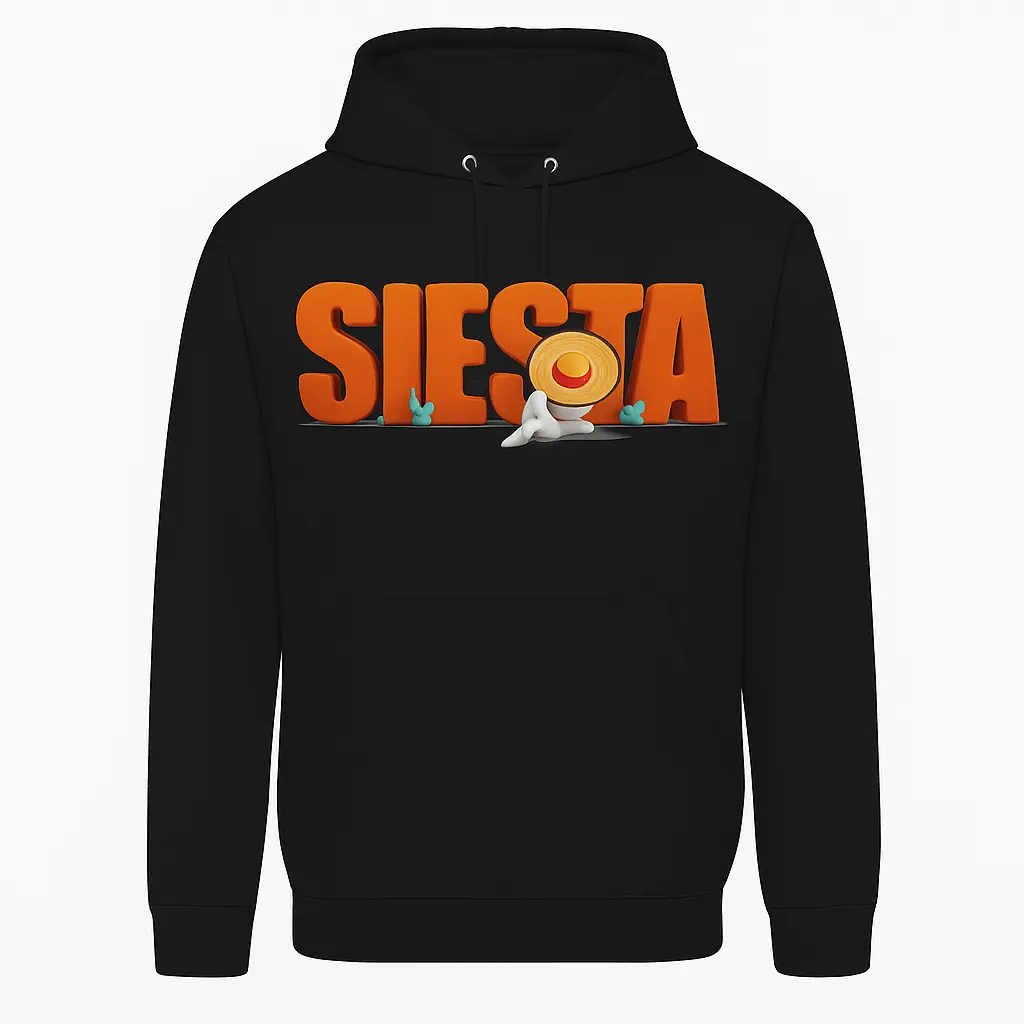 Custom printed black sweatshirt